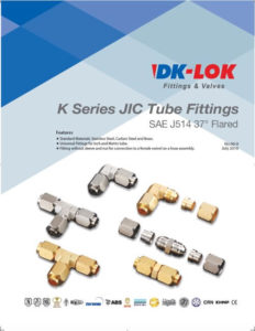dk lok k series jic tube fittings catalog cover